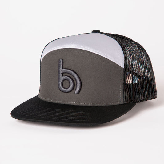 Flat Billed Baddie — Gray/Gray Logo
