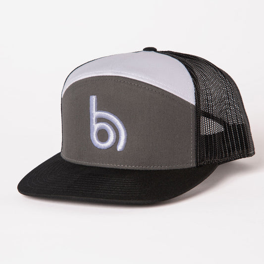 Flat Billed Baddie — Gray/White Logo