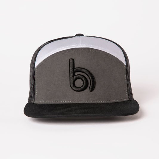 Flat Billed Baddie — Gray/Black Logo